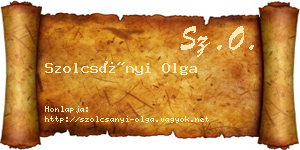 Szolcsányi Olga névjegykártya