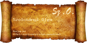 Szolcsányi Olga névjegykártya